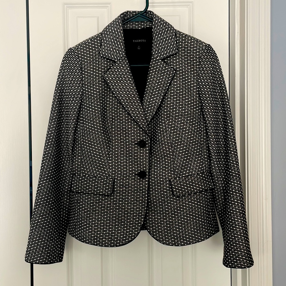 Talbots SZ 2 Black & White Blazer